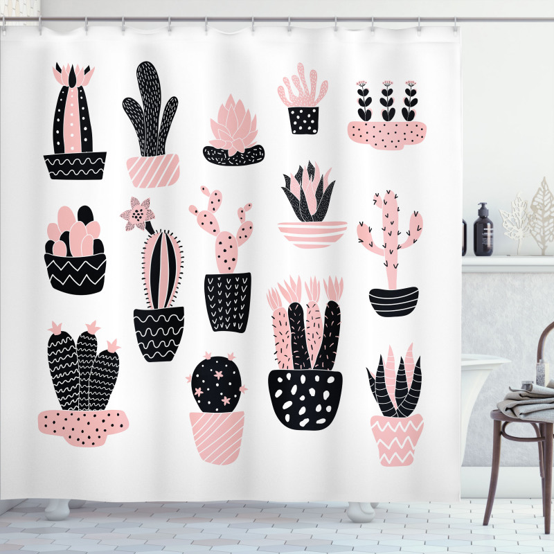 Succulent Pots Shower Curtain