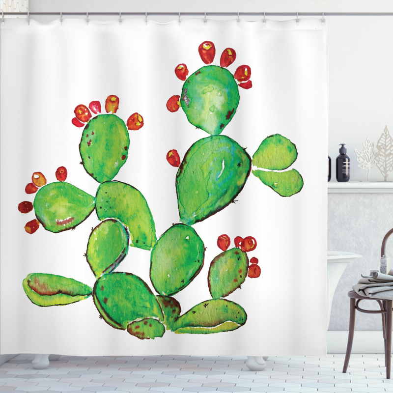Ripe Prickly Pear Fruits Shower Curtain