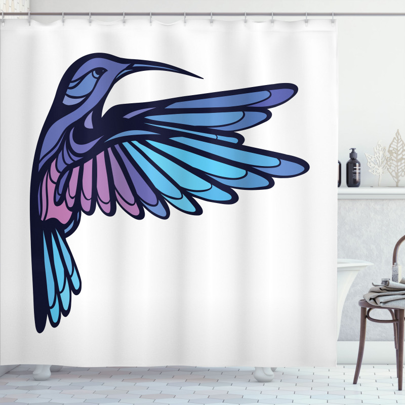 Exotic Hummingbird Shower Curtain