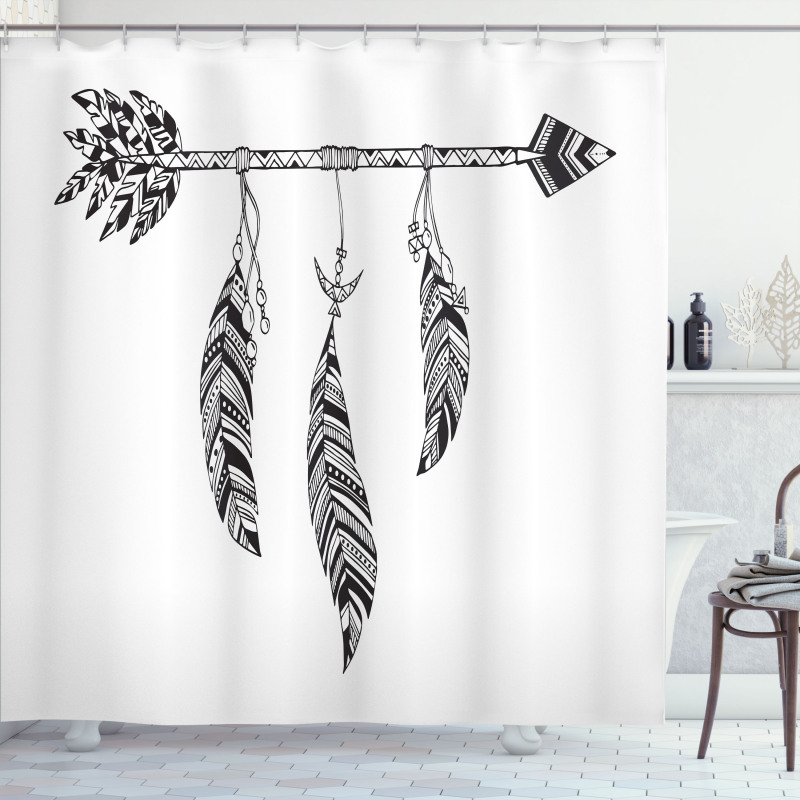 Bohemian Arrow Design Shower Curtain
