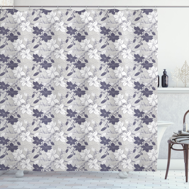 Blooming Magnolia Buds Shower Curtain