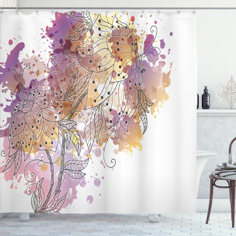 Flourishing Orchids Shower Curtain