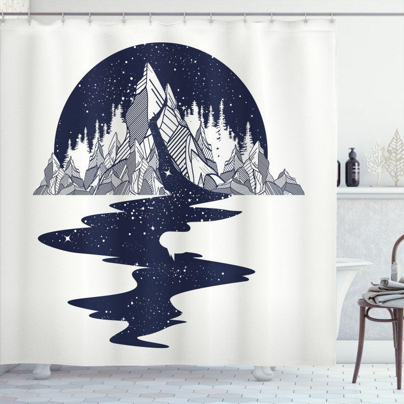 Mountain River Shower Curtain