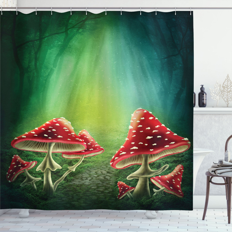 Fairy Tale Fungus Shower Curtain