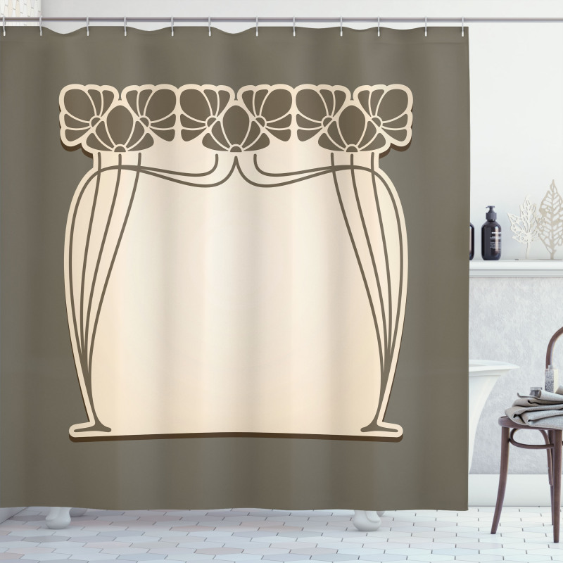 Floral Arch Shape Shower Curtain