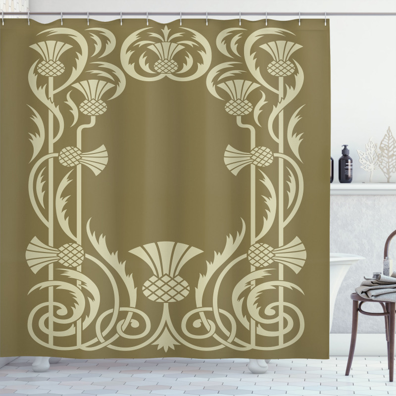 Pineapple Border Shower Curtain