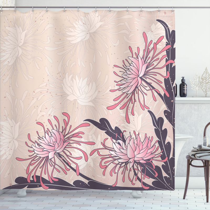 Chrysanthemum Bloom Shower Curtain