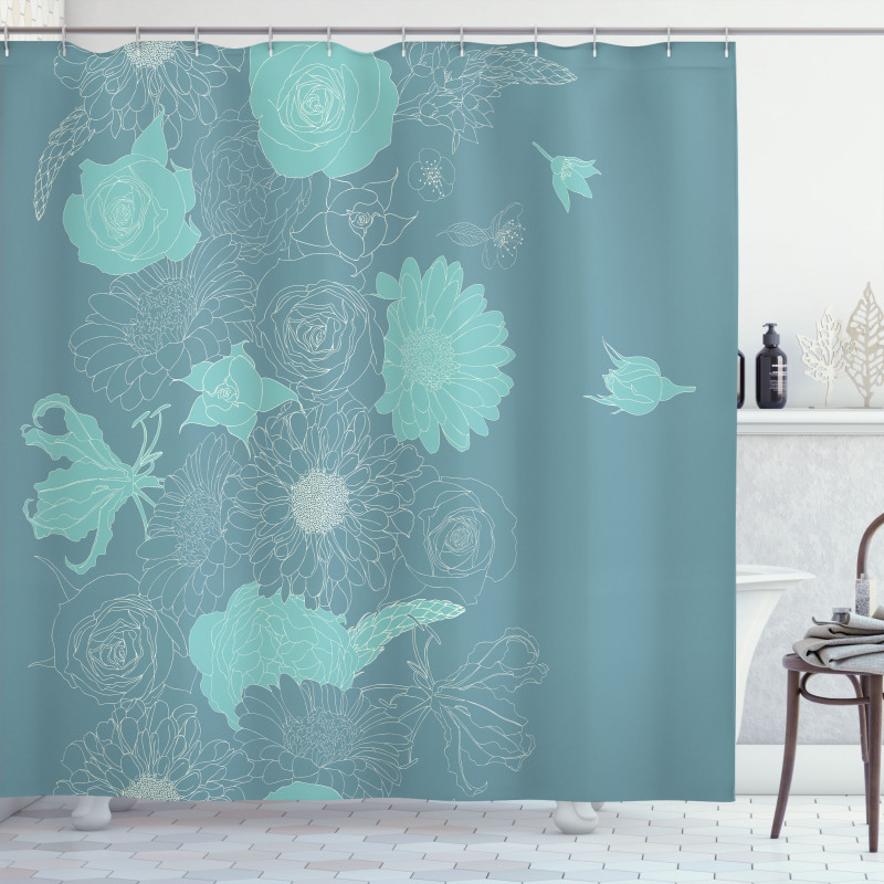 Exotic Blossoms Shower Curtain