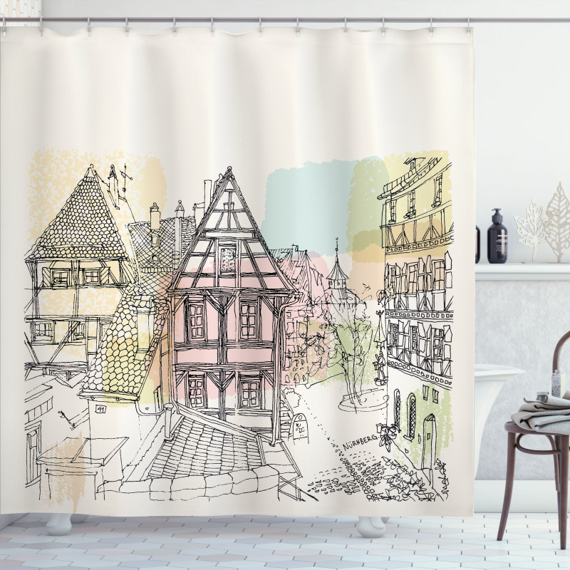 Historic Nuremberg Scene Shower Curtain