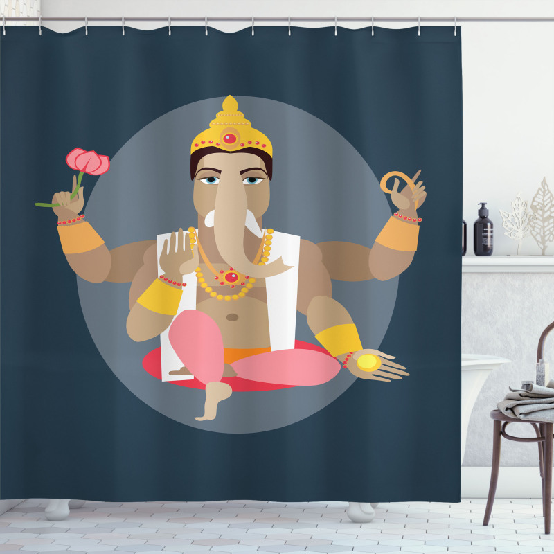 Oriental Ethnic Design Shower Curtain