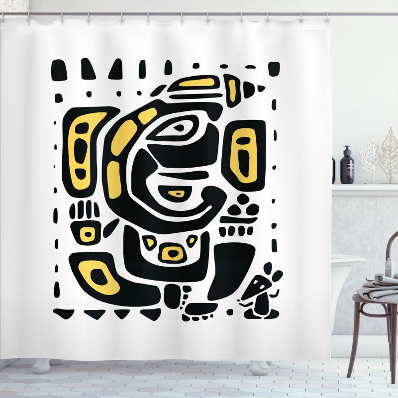 Oriental Yoga Pattern Shower Curtain