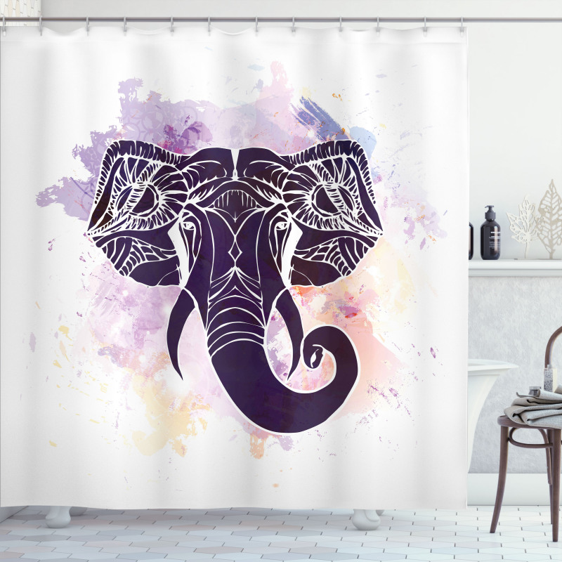 Watercolor Elephant Shower Curtain