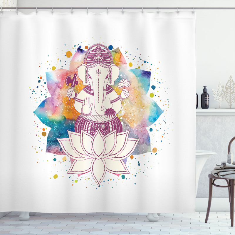 Yoga Zen Theme Artwork Shower Curtain