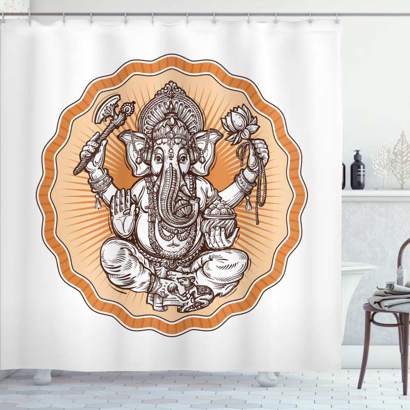 Flower Hippie with Animal Shower Curtain