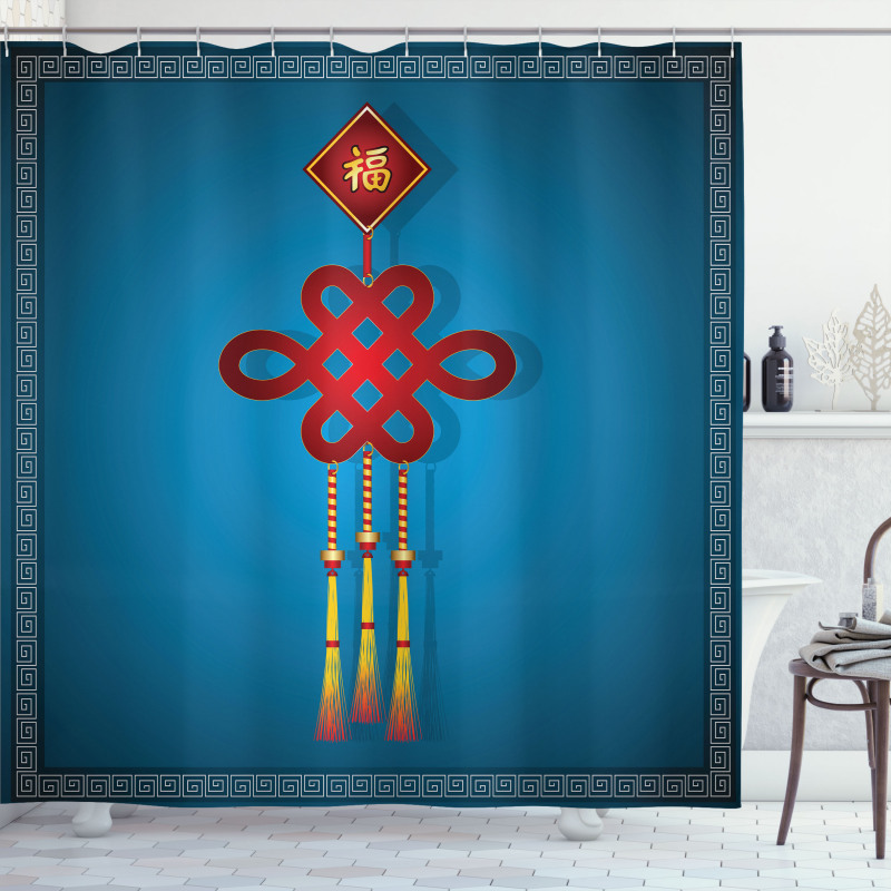 Hanging Knot Shower Curtain