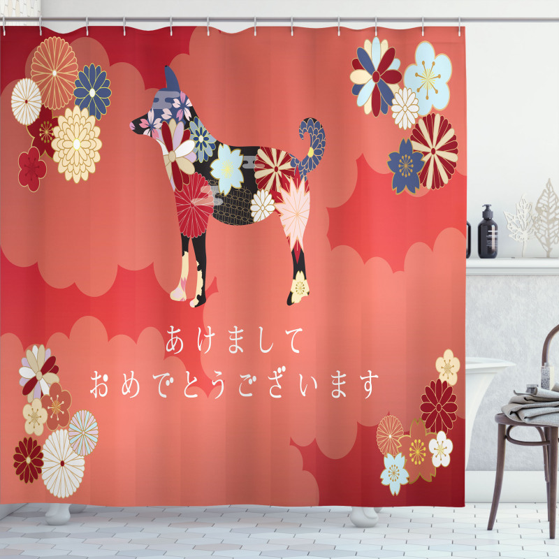 Motifs of Japan Shower Curtain