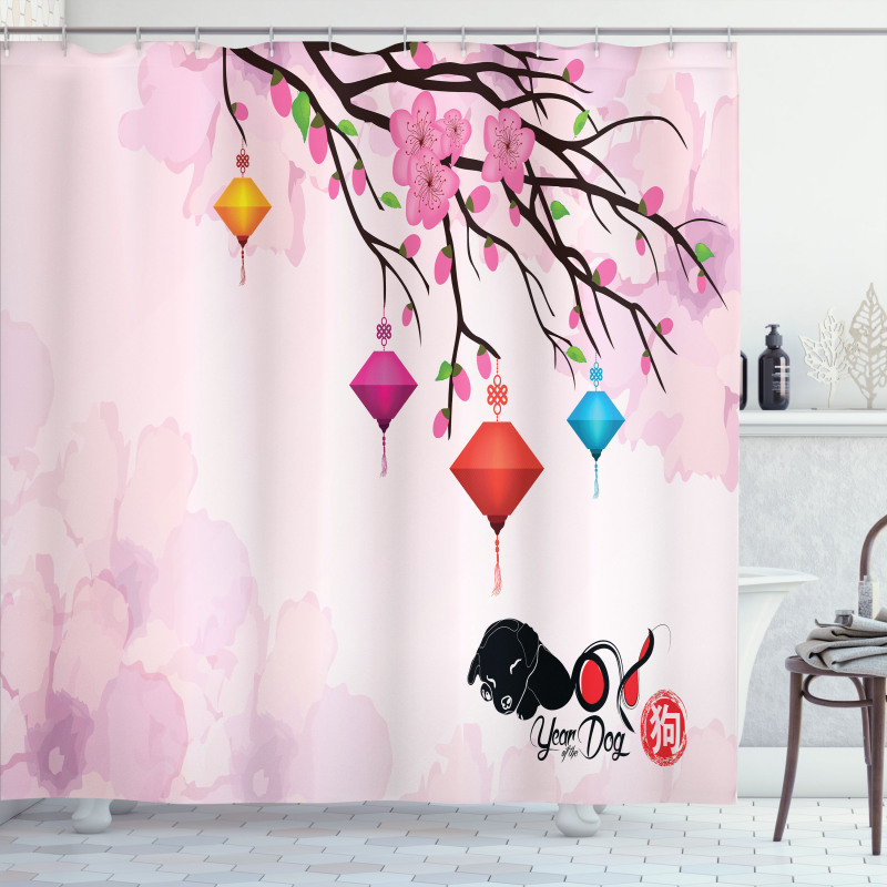 Lunar New Year Shower Curtain