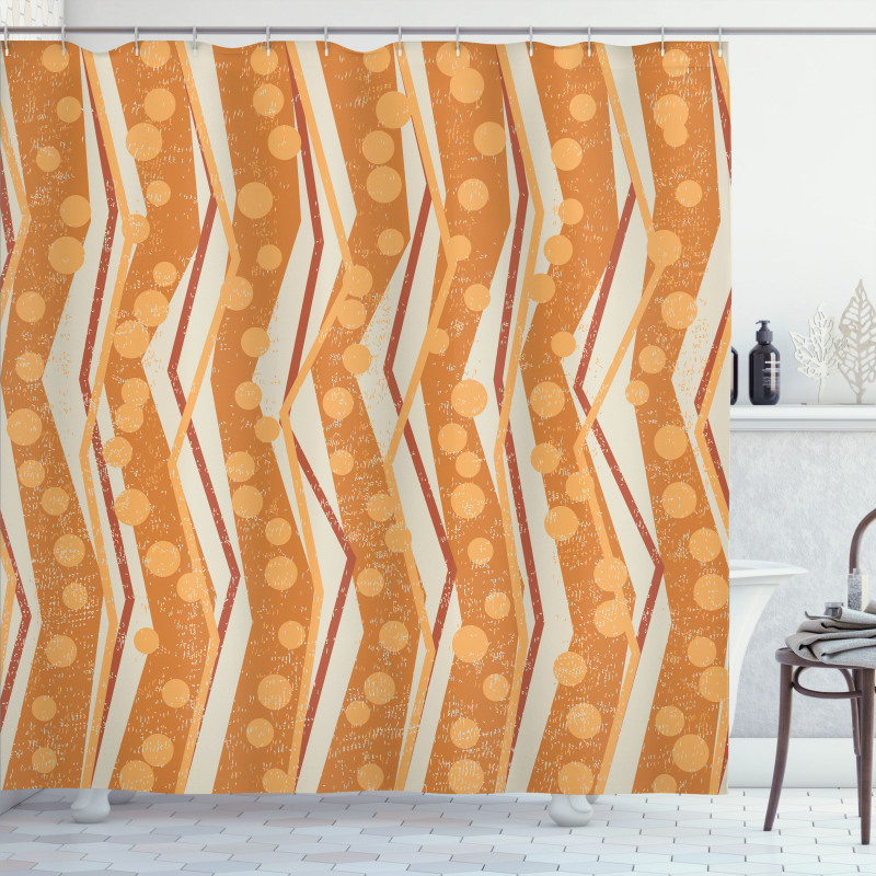 Chevron Zigzag Pattern Shower Curtain