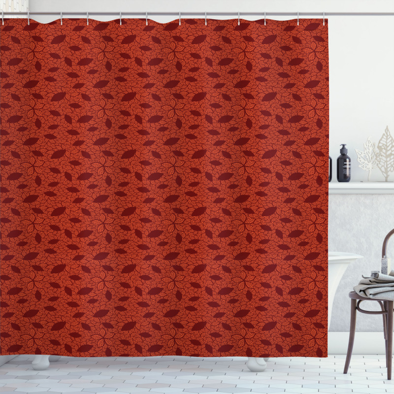 Leafage and Petals Shower Curtain