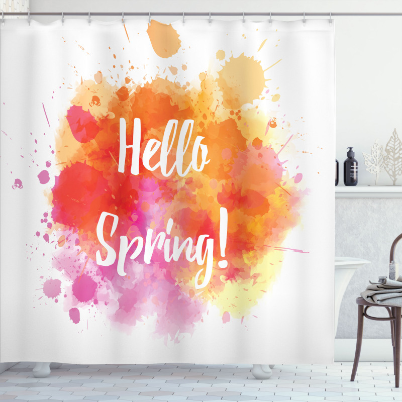 Hello Spring Shower Curtain