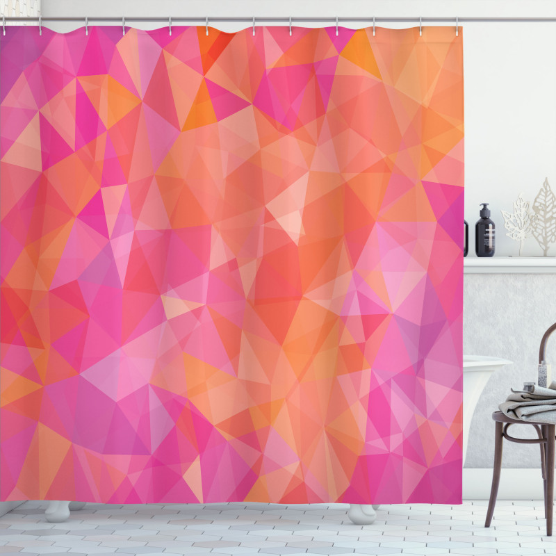 Polygonal Art Shower Curtain