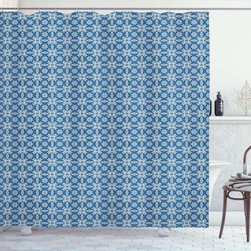 Azulejo Tiles Pattern Shower Curtain