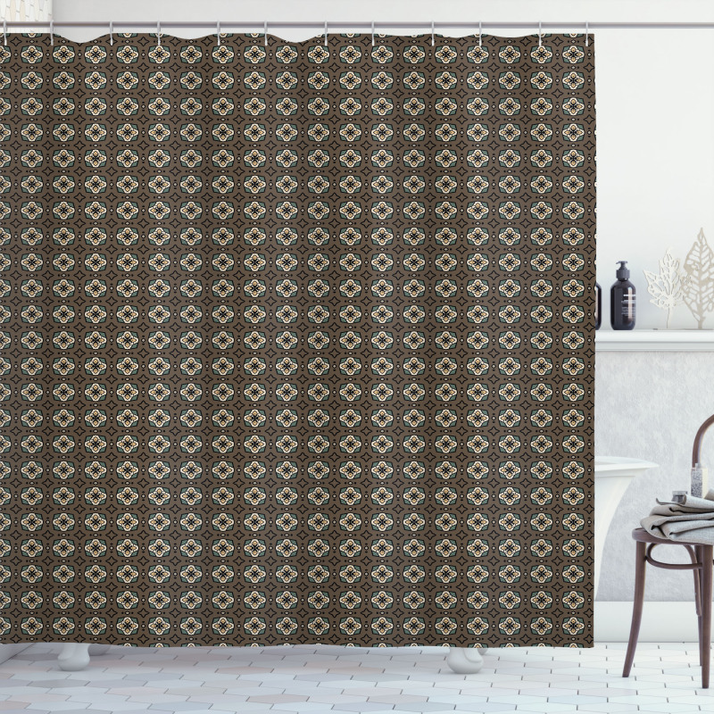 Stars and Squares Shower Curtain