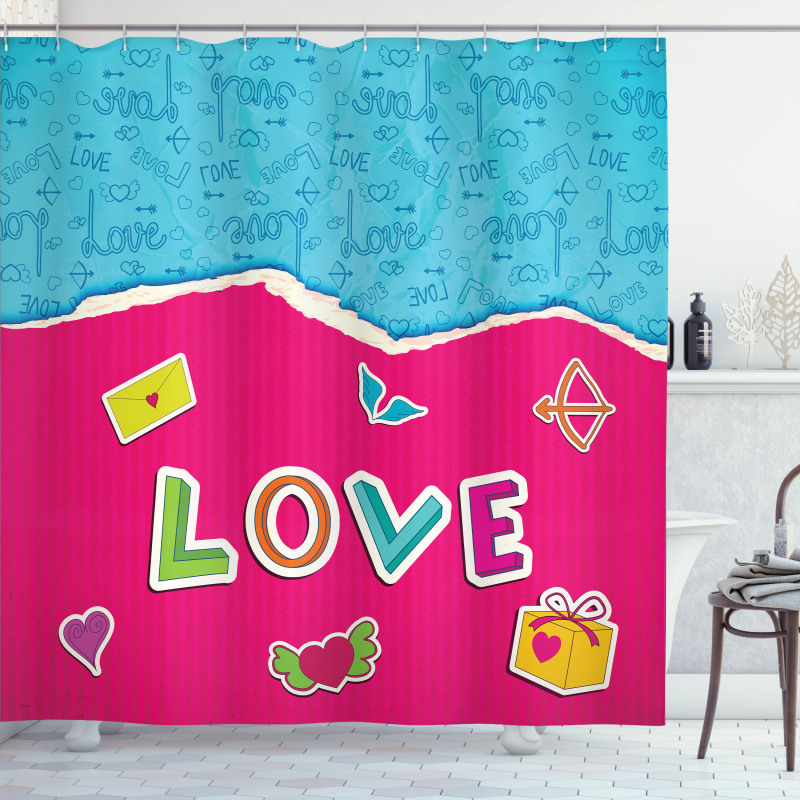 Romantic Cartoon Elements Shower Curtain