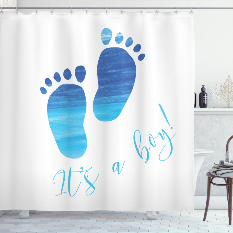 Baby Gender Reveal Shower Curtain