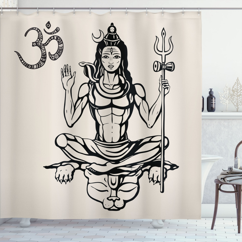 South Asian Figure Shower Curtain