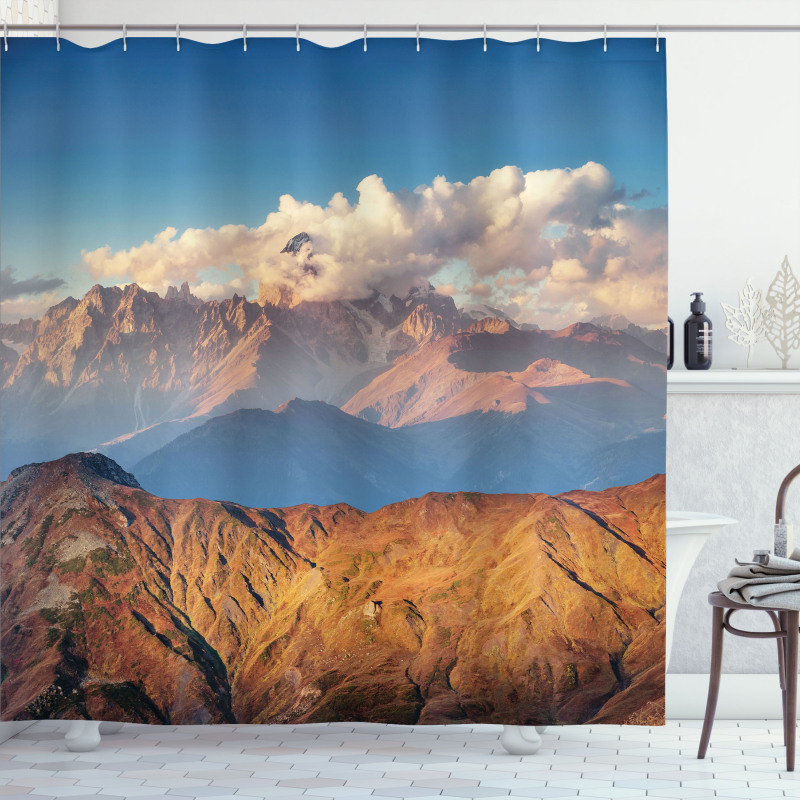European Mountains Shower Curtain