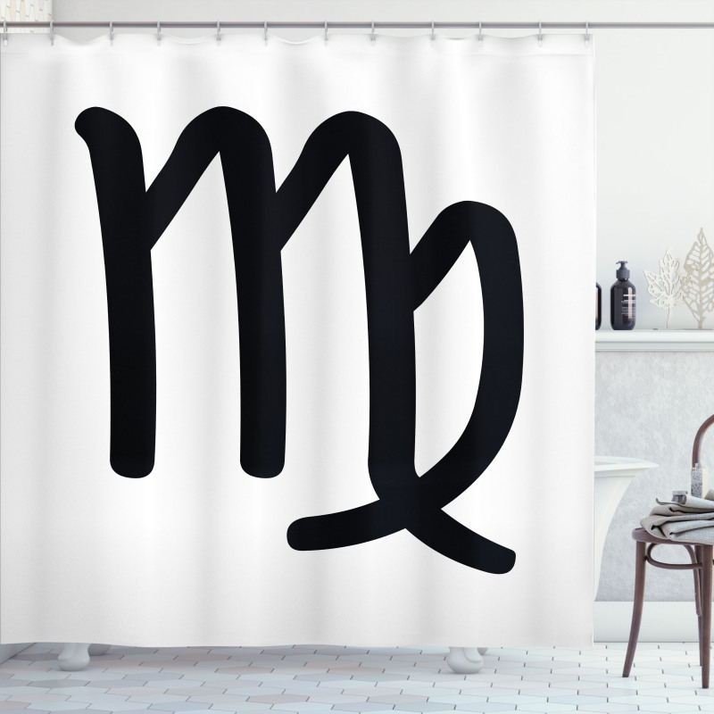 Monochrome Sign Shower Curtain