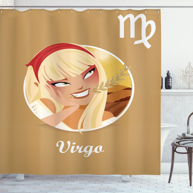 Teen Girl Wheat Shower Curtain