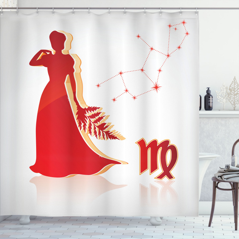 Vibrant Lady Stars Shower Curtain