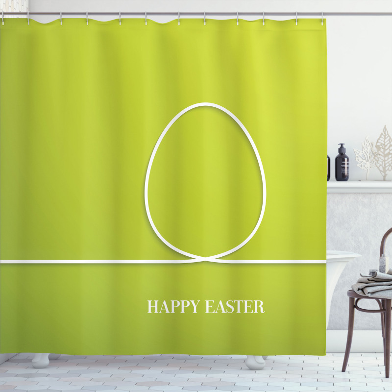 Minimalist Egg Design Shower Curtain