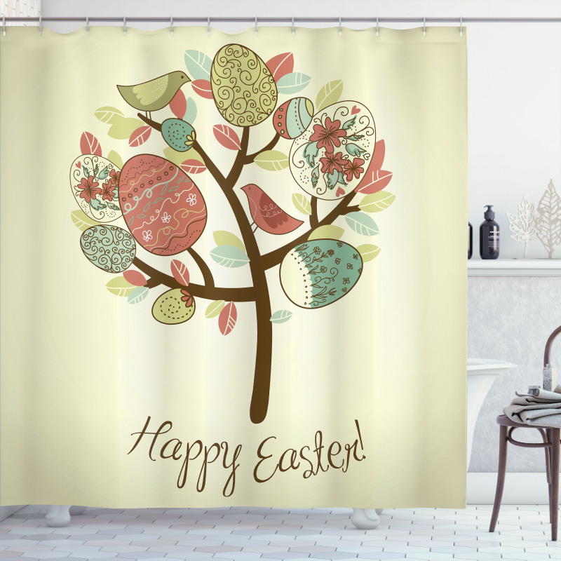 Vintage Spring Foliage Shower Curtain