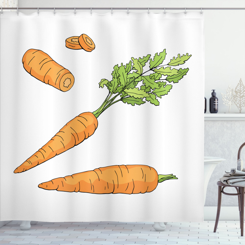 Carrot Pattern Shower Curtain