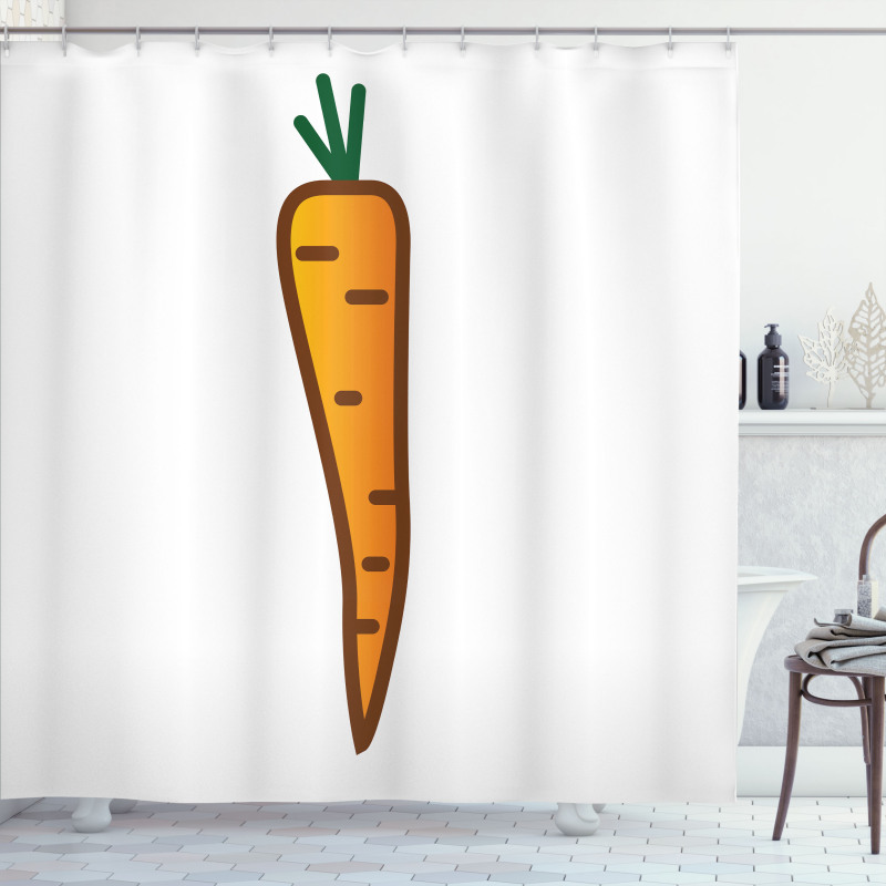 Carrot Drawing Shower Curtain
