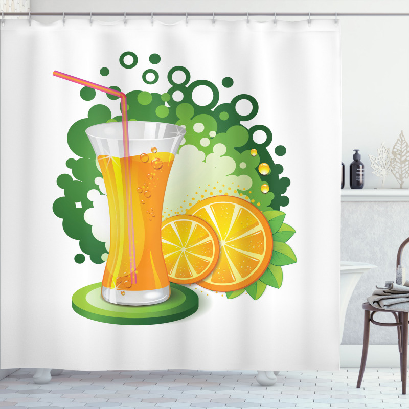 Juice Fruit Slices Shower Curtain