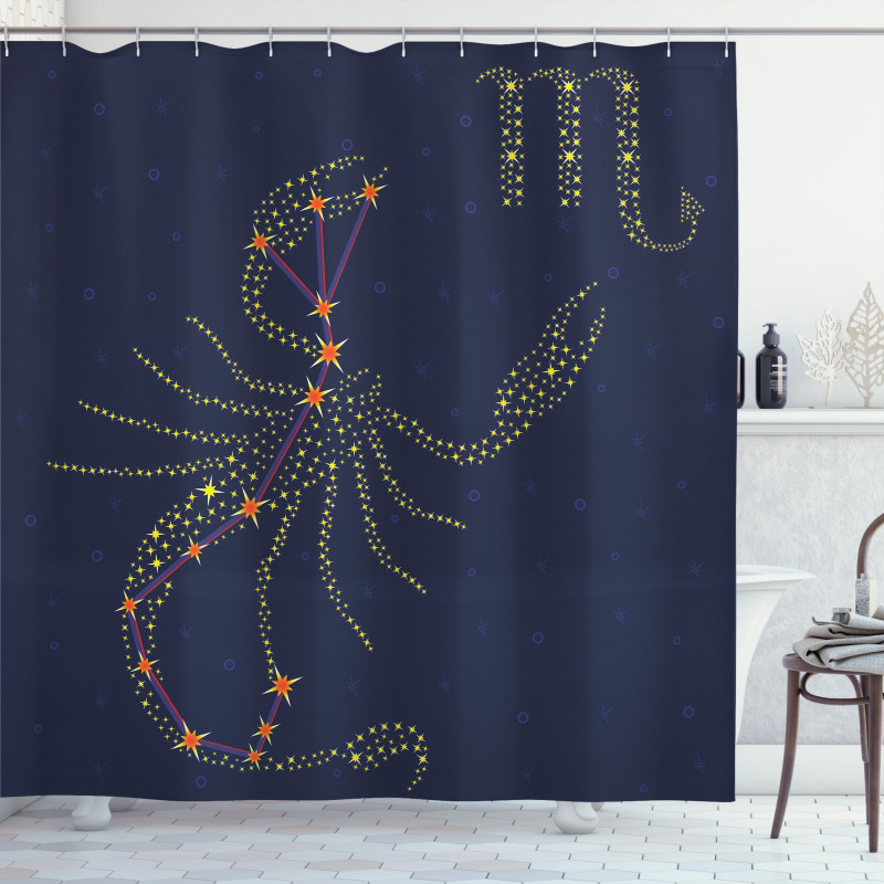 Scheme of Stars Shower Curtain