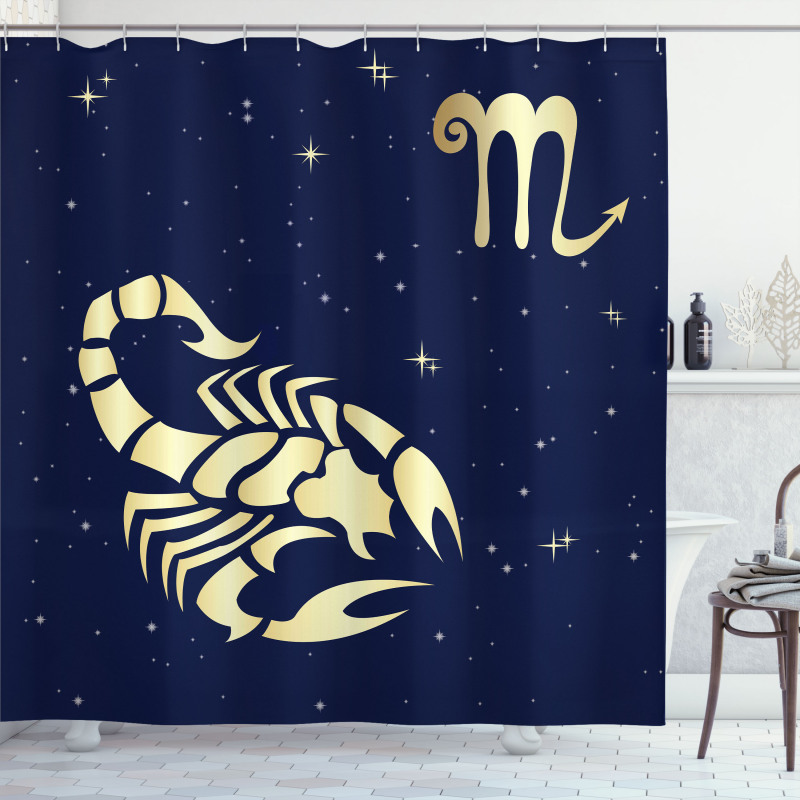 Night Sky Stars Shower Curtain