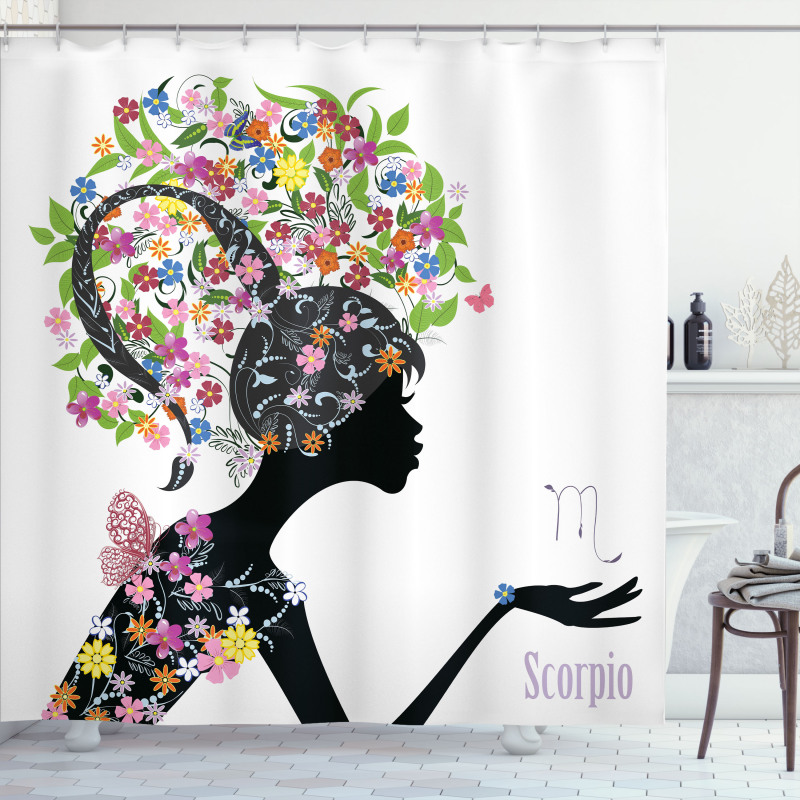 Floral Girl Shower Curtain