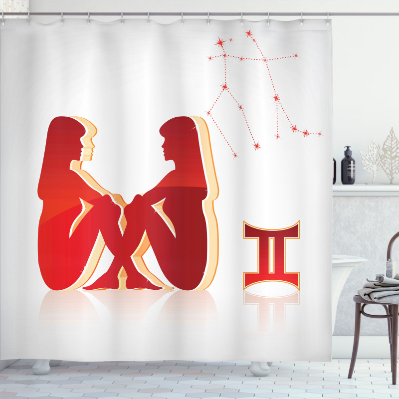 Women and Stars Shower Curtain