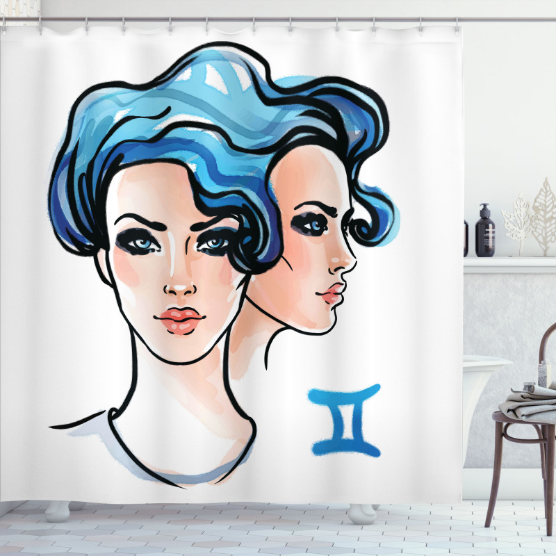 Watercolor Women Shower Curtain