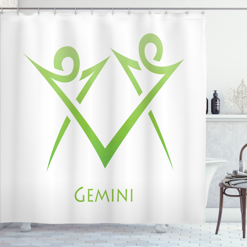 Green Simplistic Shower Curtain