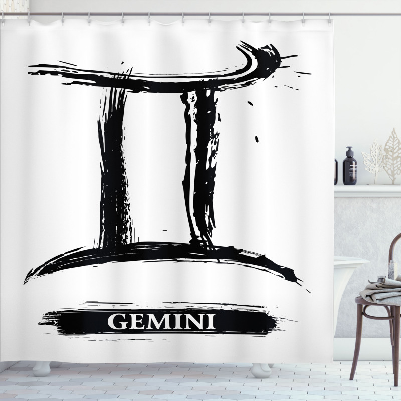 Grunge Brush Art Shower Curtain