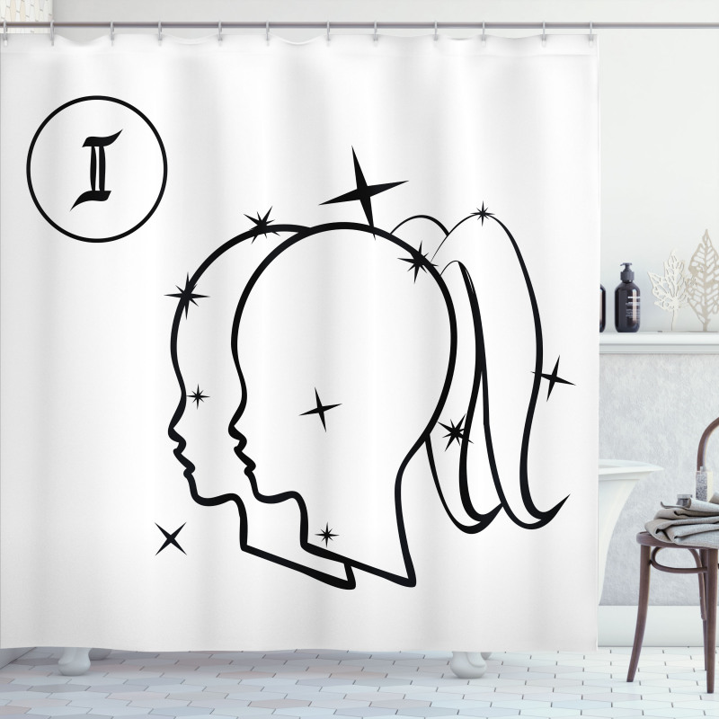 Stars and Sisters Shower Curtain