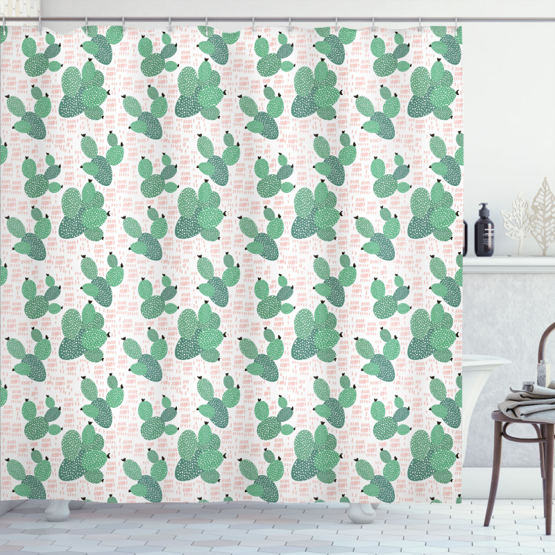 Tropical Succulent Art Shower Curtain