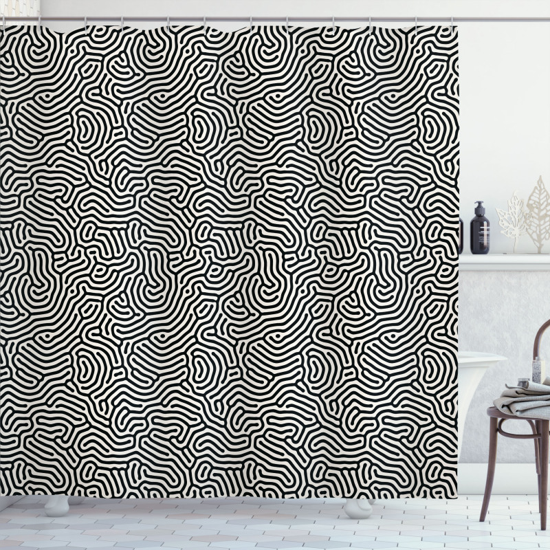 Maze Labyrinth Shower Curtain