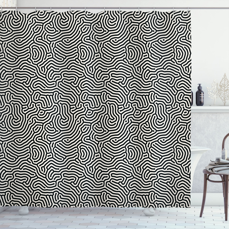 Maze Labyrinth Shower Curtain